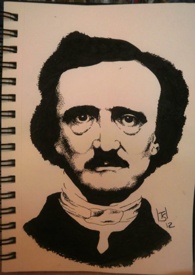 Allan Poe, Literature, Macabre, Mystery, Horror Drawing