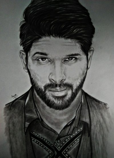 Allu Arjun, Film Icon, Telugu Actor, Stylish Star, Dance Sensation Drawing