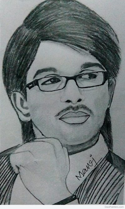 Allu Arjun, Film Icon, Telugu Actor, Stylish Star, Dance Sensation Drawing