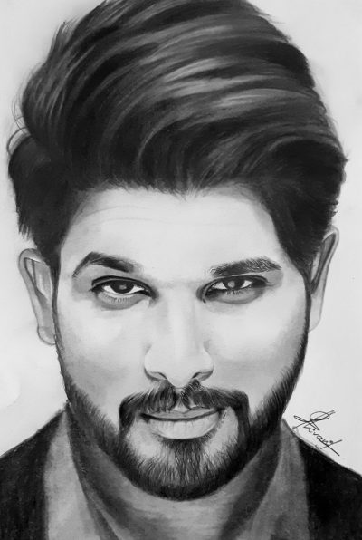 Allu Arjun, Film Icon, Telugu Actor, Stylish Star, Dance Sensation Drawing