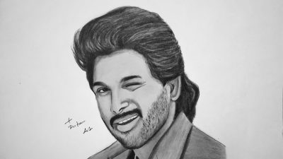 Allu Arjun, Telugu Cinema, Actor, Stylish Star, Dance Icon Drawing