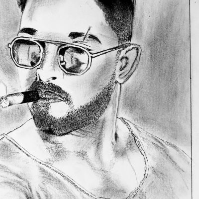 Allu Arjun, Stylish Star, Telugu Cinema, Iconic Dancer, Blockbuster Actor Drawing