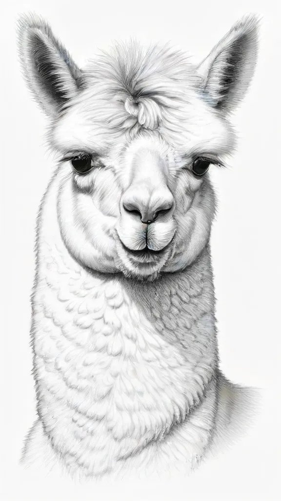 Alpaca Drawing Sketch Picture