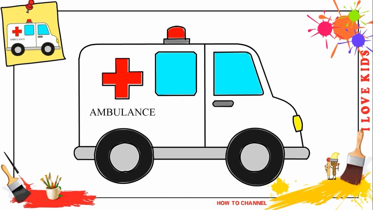 Ambulance Drawing Art