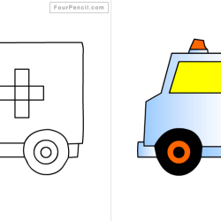 Ambulance Drawing Artistic Sketching