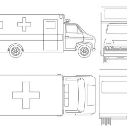 Ambulance Drawing Modern Sketch