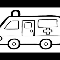 Ambulance Drawing Realistic Sketch