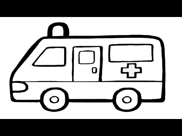 Ambulance Drawing Realistic Sketch