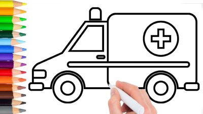 Ambulance, Transport, Emergency, Medical, Care Drawing