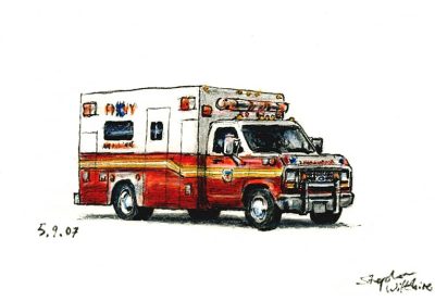 Ambulance, Emergency, Response, Medical, Transport Drawing