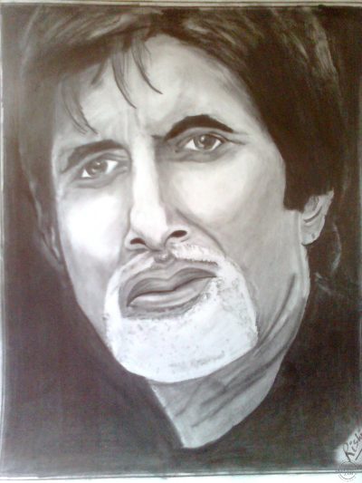 Amitabh Bachchan, Bollywood Icon, Film Producer, Cultural Icon, Legendary Actor Drawing