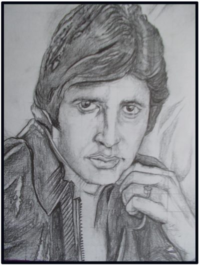 Amitabh Bachchan, Cultural Icon, Iconic Actor, Bollywood Legend, Charismatic Star Drawing