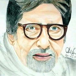 Amitabh Bachchan Drawing Amazing Sketch