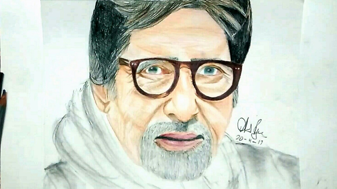 Amitabh Bachchan Drawing Amazing Sketch