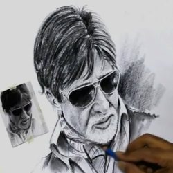 Amitabh Bachchan Drawing Art