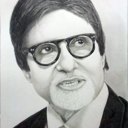 Amitabh Bachchan Drawing Artistic Sketching