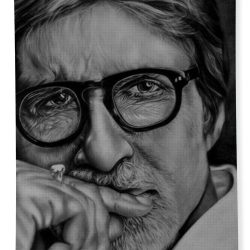 Amitabh Bachchan Drawing Detailed Sketch