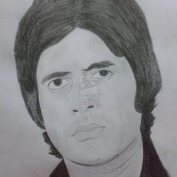 Amitabh Bachchan Drawing Hand drawn