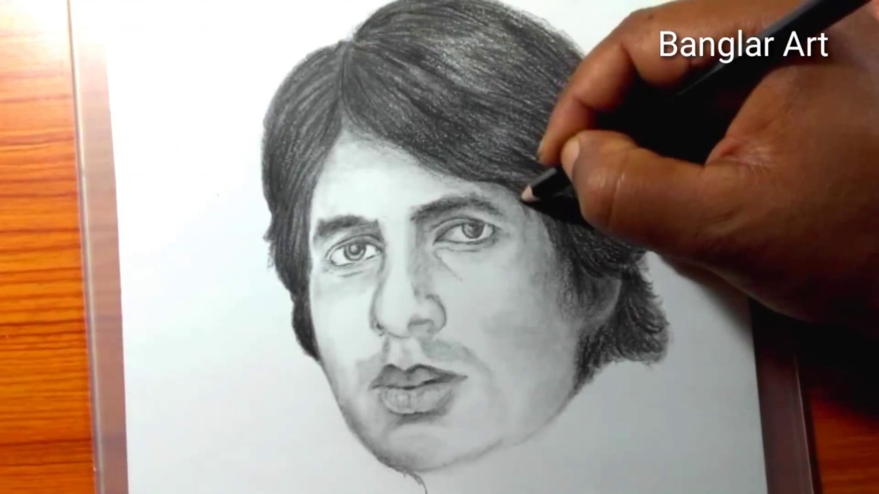 Amitabh Bachchan Drawing Hand drawn Sketch