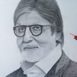 Amitabh Bachchan Drawing Intricate Artwork