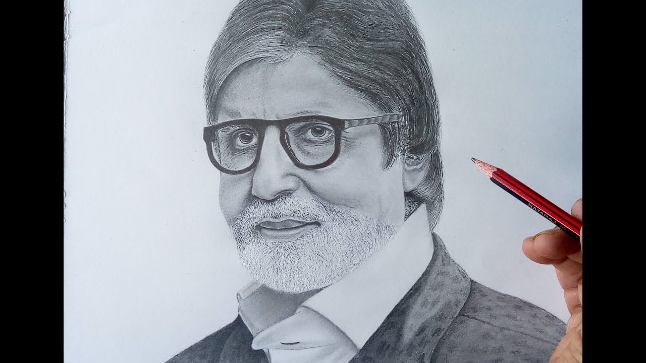 Amitabh Bachchan Drawing Intricate Artwork