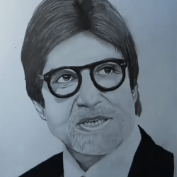 Amitabh Bachchan Drawing Photo