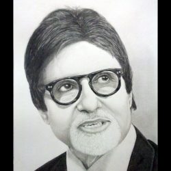 Amitabh Bachchan Drawing Realistic Sketch