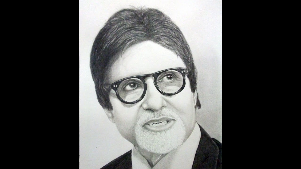 Amitabh Bachchan Drawing Realistic Sketch