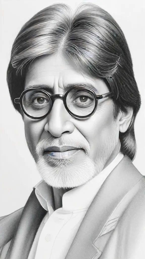Amitabh Bachchan Drawing Sketch Image