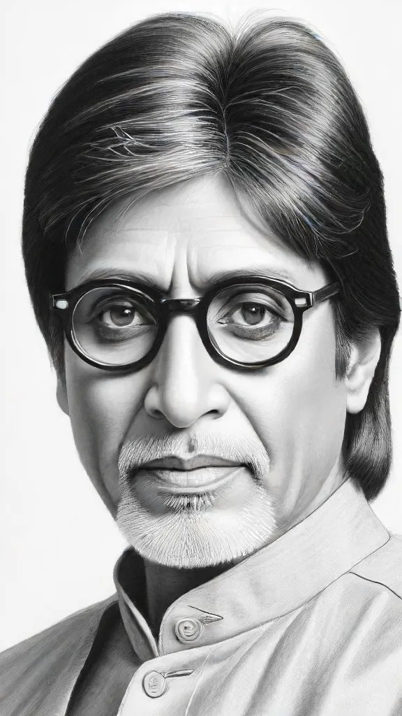 Amitabh Bachchan Drawing Sketch Photo