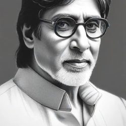 Amitabh Bachchan Drawing Sketch Picture