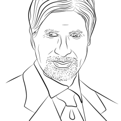 Amitabh Bachchan Drawing Unique Art