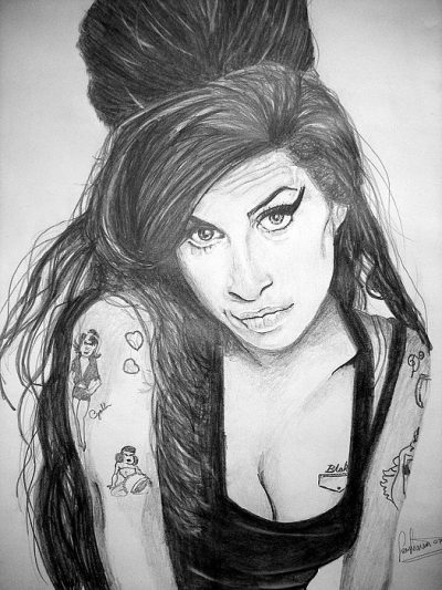 Amy Winehouse, Iconic, Talented, Troubled, Soulful Drawing