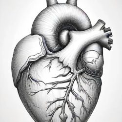 Anatomical Heart Drawing Art Sketch Image