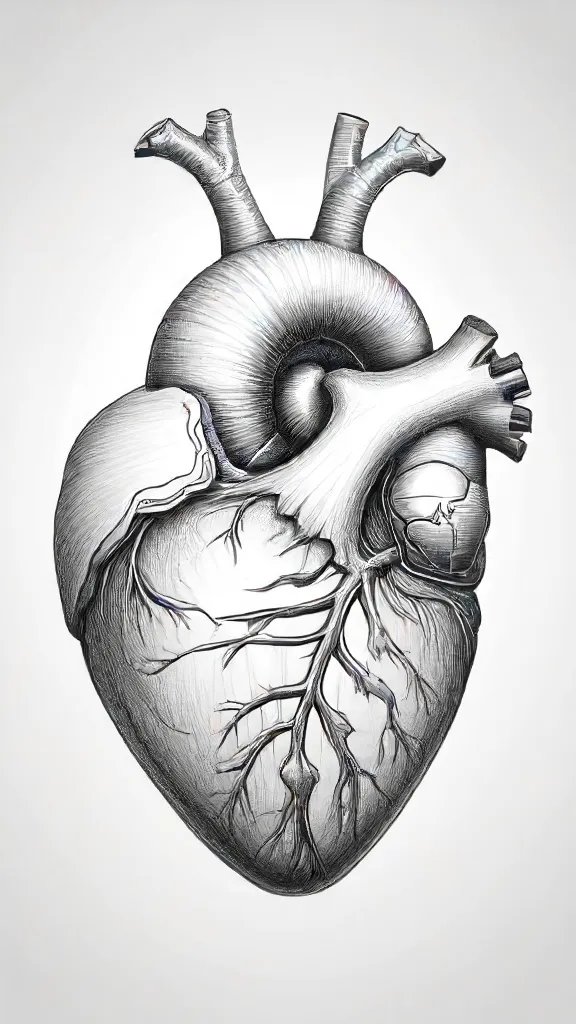Anatomical Heart Drawing Art Sketch Image