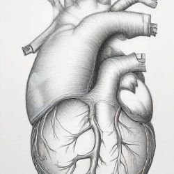 Anatomical Heart Drawing Easy Sketch