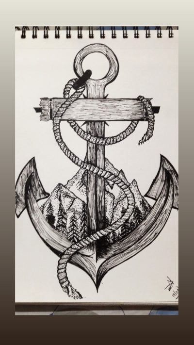 Anchor, Security, Foundation, Stability, Support Drawing