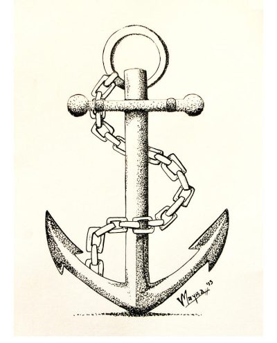 Anchor, Foundation, Support, Stability, Connection Drawing