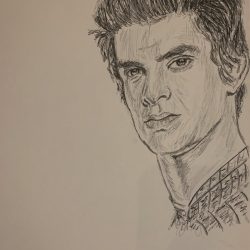 Andrew Garfield Drawing Modern Sketch