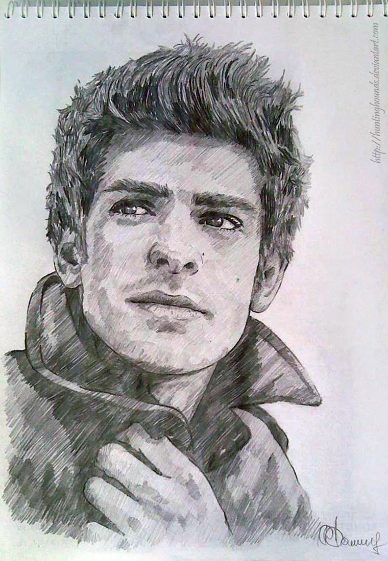 Andrew Garfield Drawing Realistic Sketch