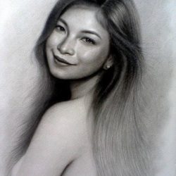 Angel Locsin Drawing Intricate Artwork