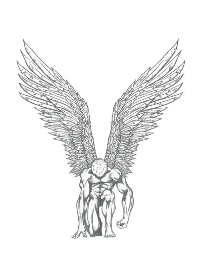 Angel Man, Inspiration, Light, Guardian, Blessing Drawing