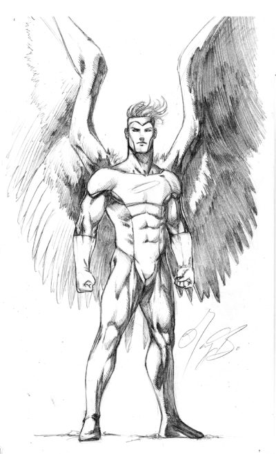 Angel Man, Community, Inspiring, Resilience, Strength Drawing