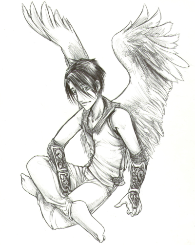 Angel Man, Inspiration, Protector, Hope, Guardian Drawing