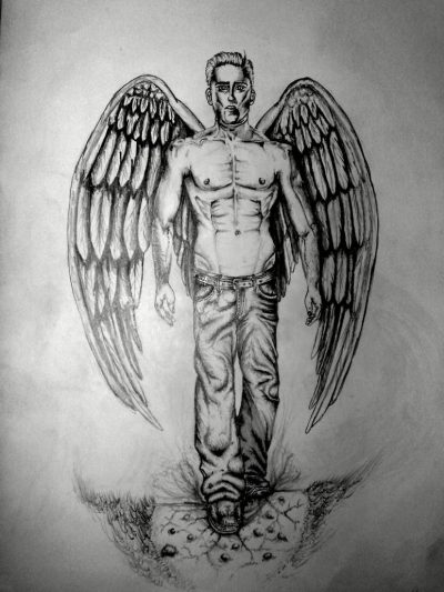 Angel Man, Inspiration, Protector, Hope, Guardian Drawing