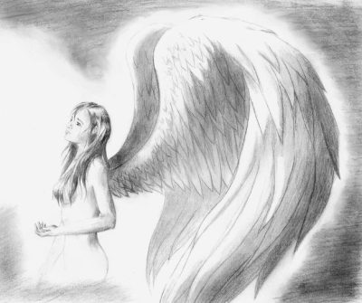 Angel, Messenger, Divine, Guardian, Seraph Drawing