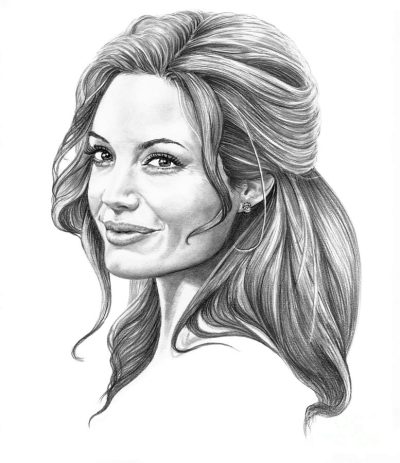 Angelina Jolie, Actress, Filmmaker, Humanitarian, Activist Drawing