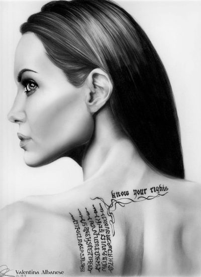 Angelina Jolie, Actress, Activist, Filmmaker, Humanitarian Drawing