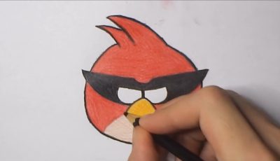 Angry Bird, Fiery Avenger, Feathered Fury, Vengeful Flyer, Slingshot Hero Drawing