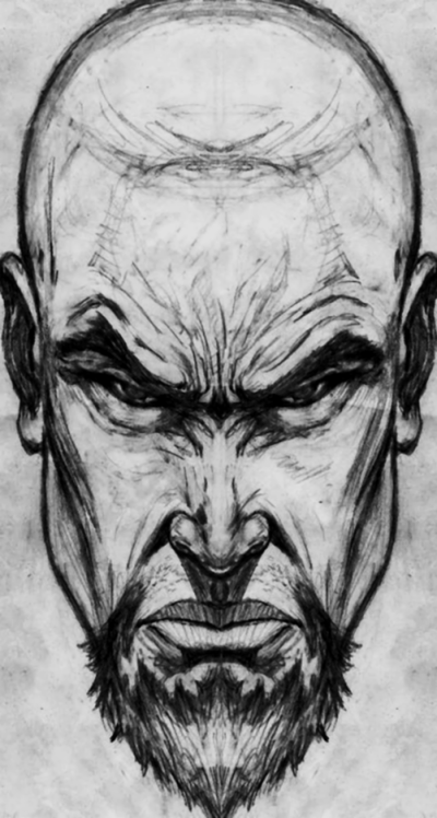 Angry Face, Irritated Visage, Enraged Countenance, Wrathful Features, Furious Expression Drawing